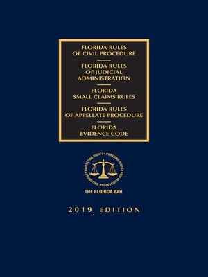cover image of Florida Civil, Judicial, Small Claims, and Appellate Rules with Florida Evidence Code